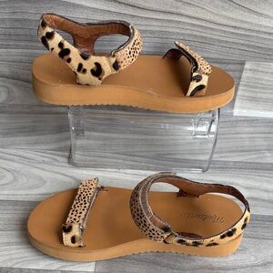 Madewell Leopard Print Sandals - Tan and Black